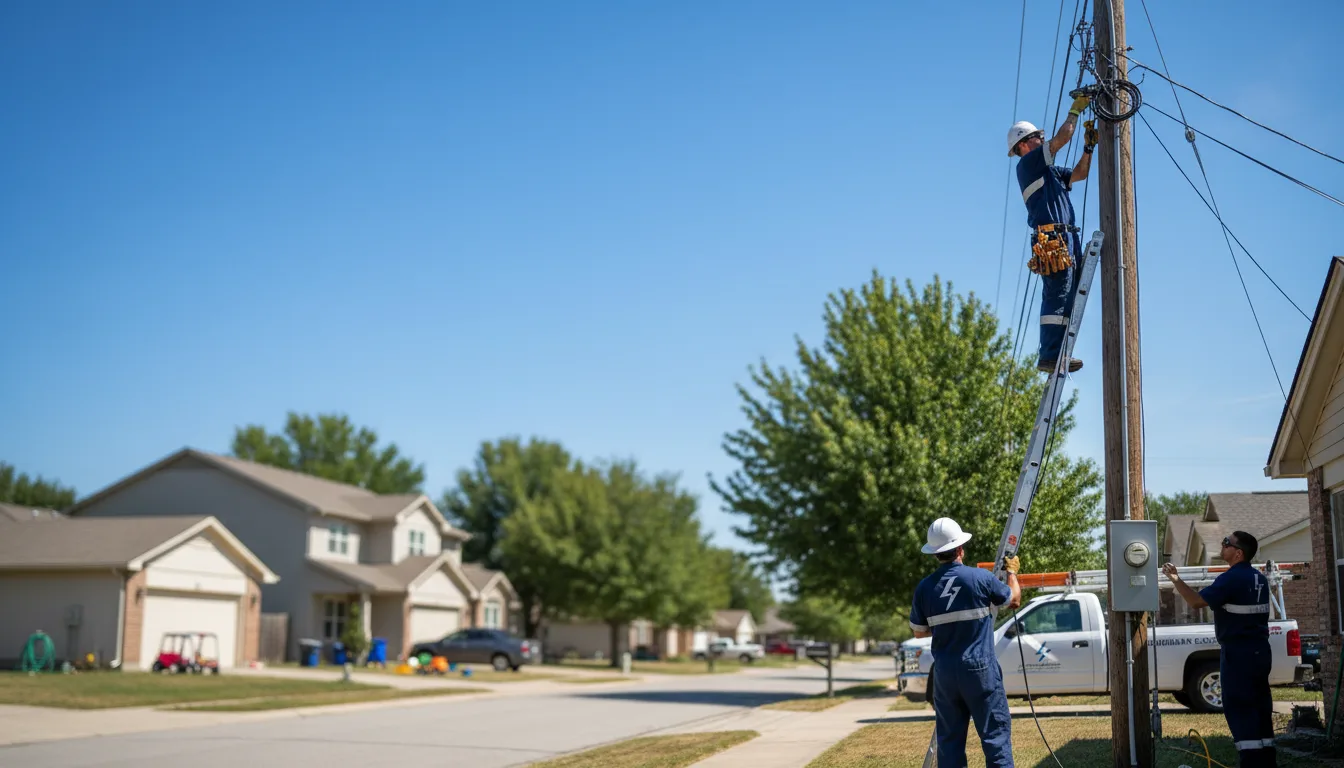 Residential electrician providing installation services in Knott, TX